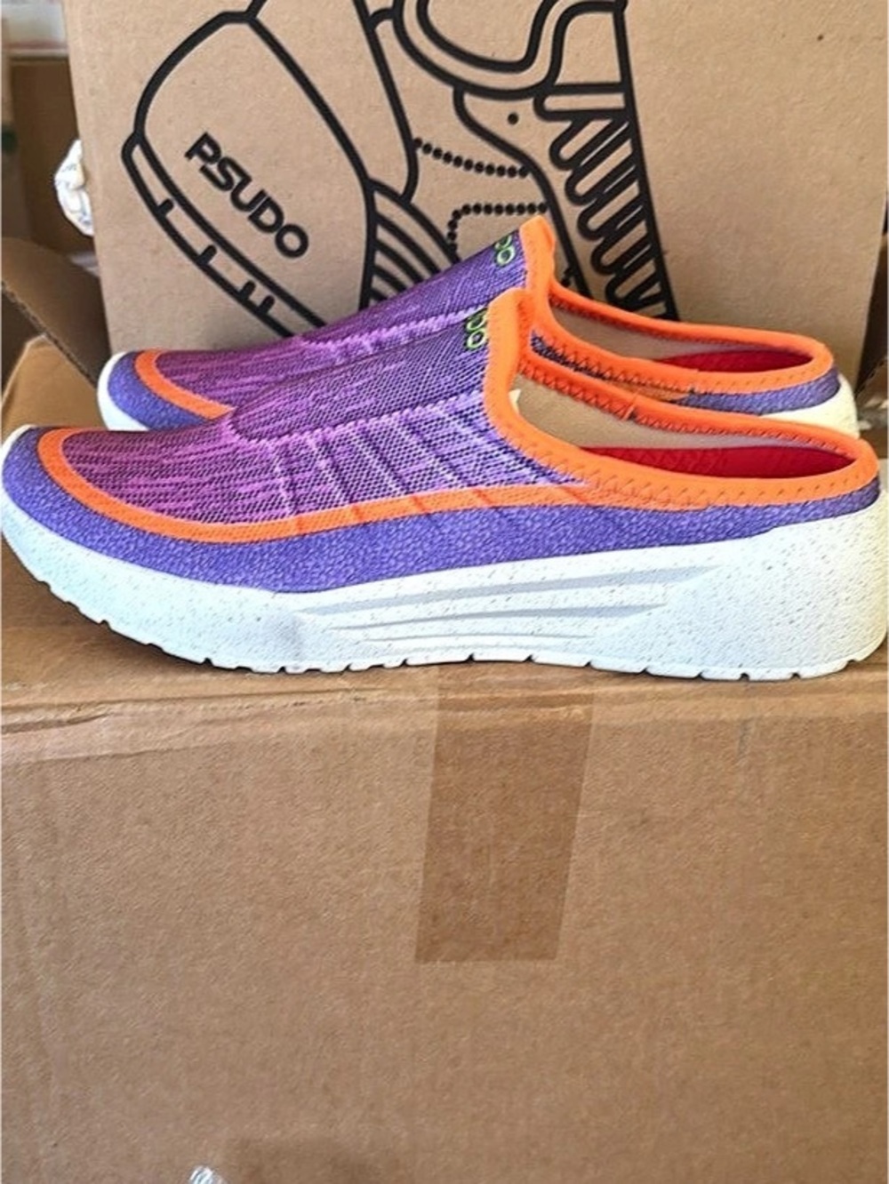 PSUDO Women's Racer Mule Purple Ombre